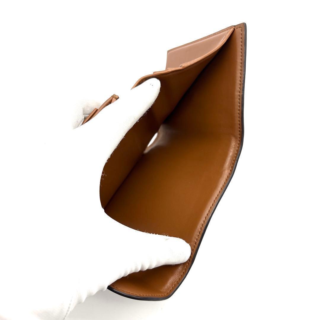 現行◆CELINE 三つ折り財布 トリオンフ キャンバス ブラウン