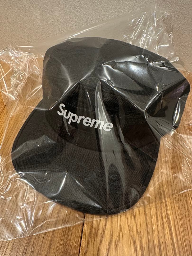 Supreme Jaguard Logo Denim Cap ブラック