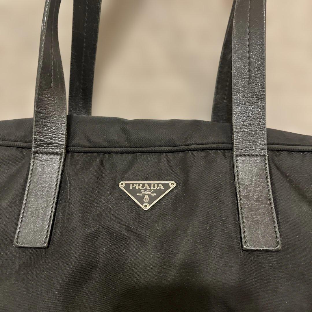 PRADA ミニボストンバッグ　三角プレート