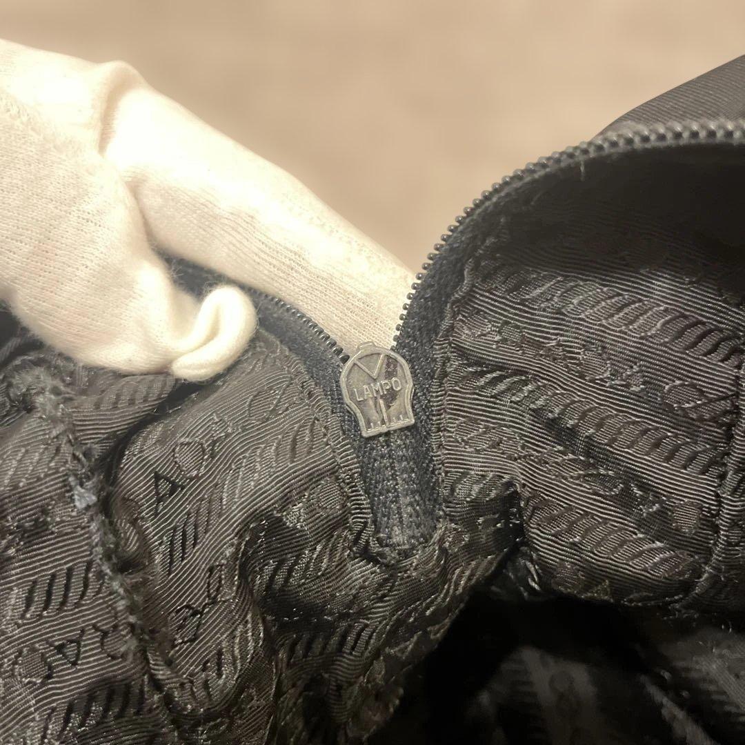 PRADA ミニボストンバッグ　三角プレート