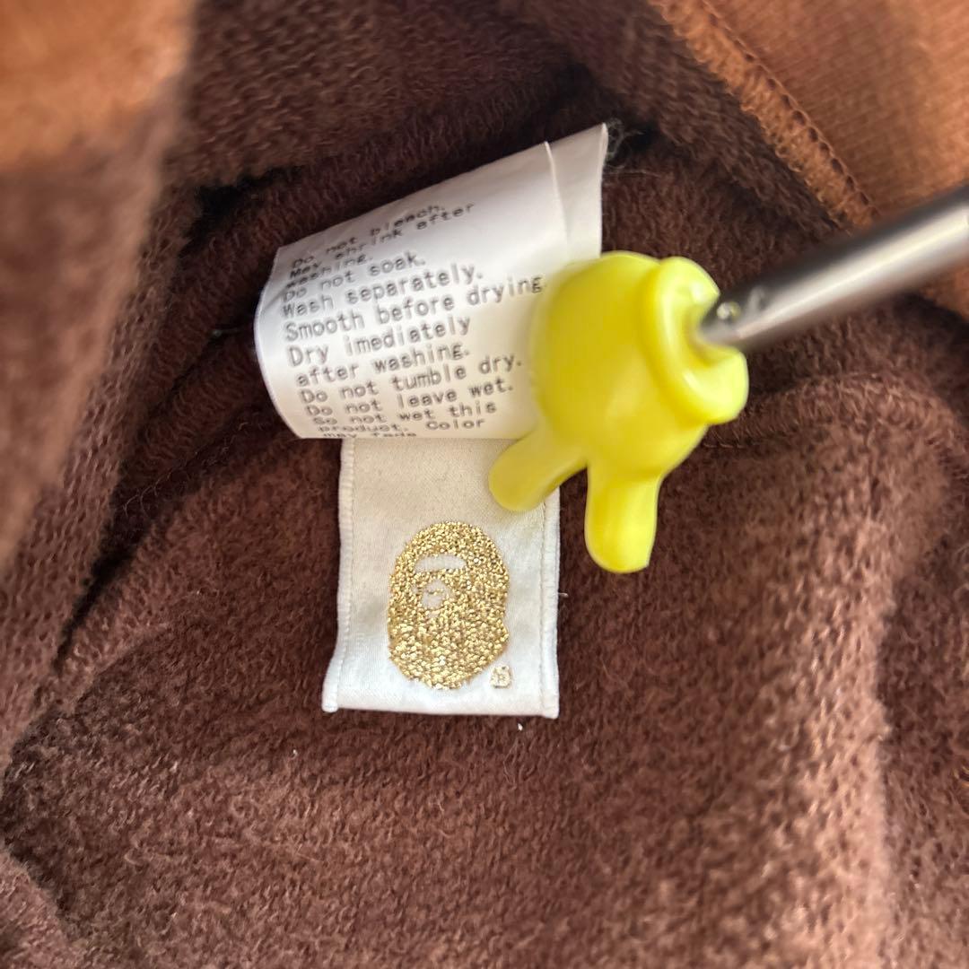 A BATHING APE ジップパーカー　サルカモアシンメトリースリーブ　M