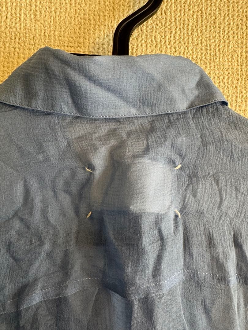 iscoalarcon マルジェラ　フリル付きシースルーシャツ　36