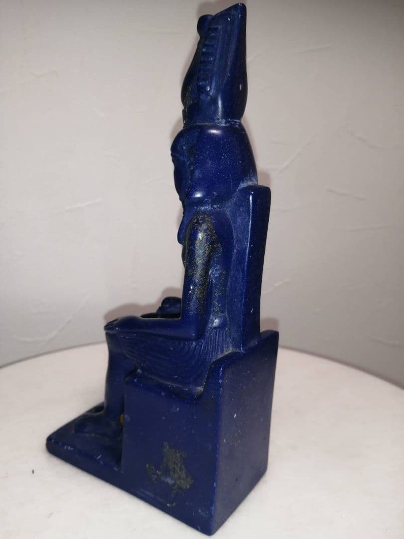 エジプト ラピスラズリ ファラオ 像