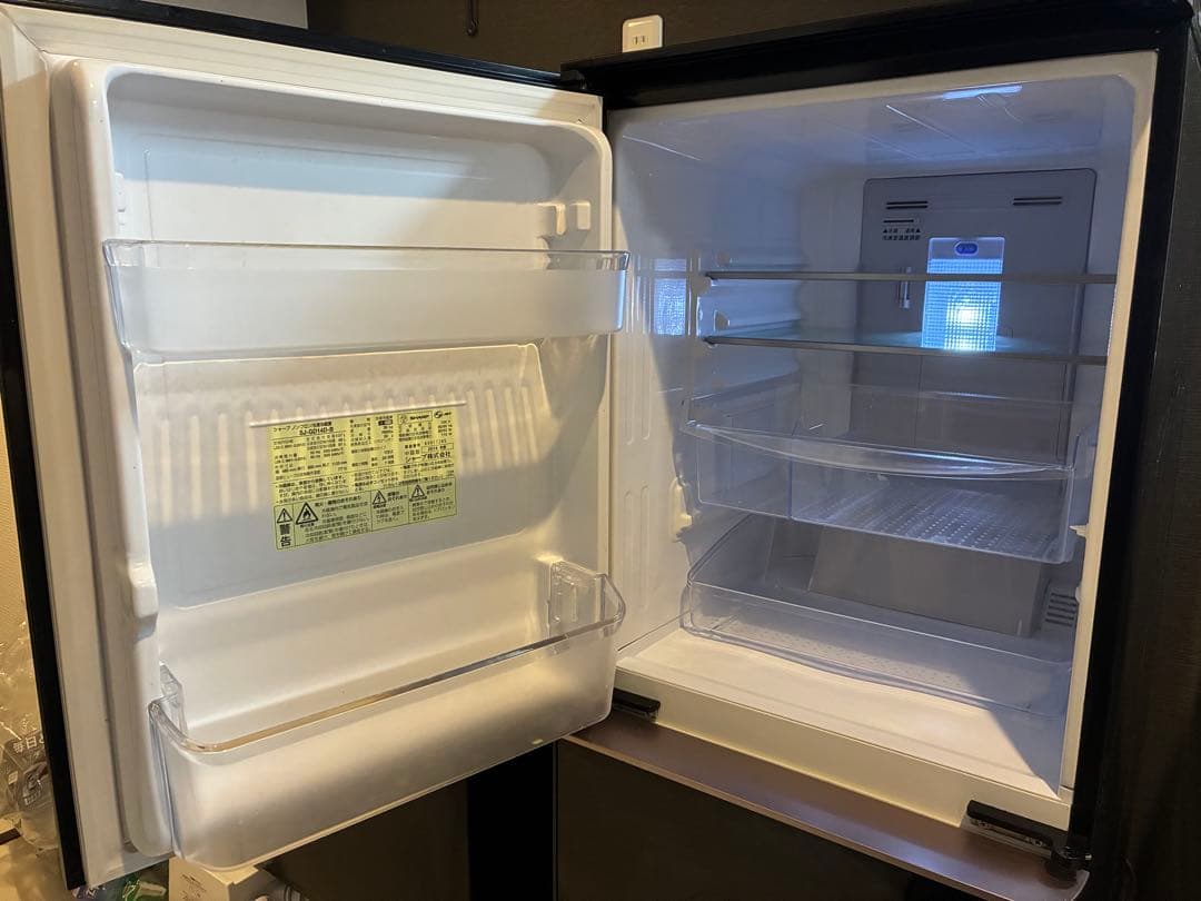 SHARP 2ドア冷蔵庫 ブラック