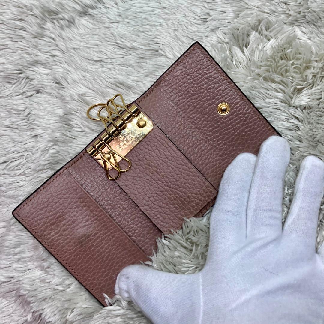 美品✨GUCCI 6連キーケース マーモント GGスプリーム GG柄
