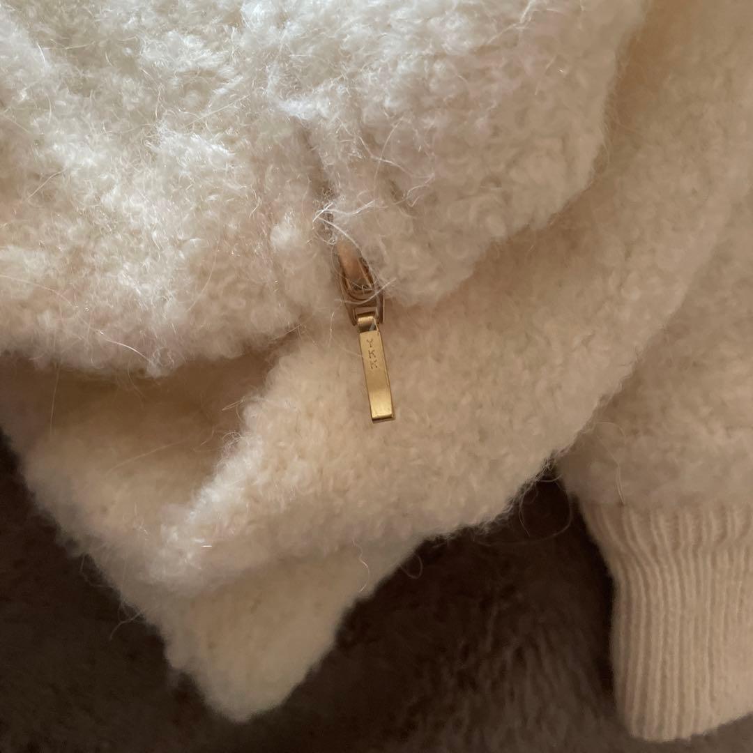 き*い様 オフホワイト ジップアップジャケット 38