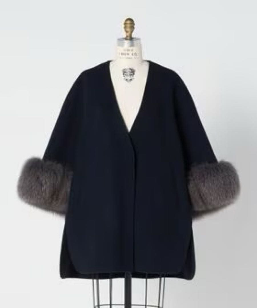 【極美品】DRAWER ビーバーケヌキファージャケット（NAVY）36