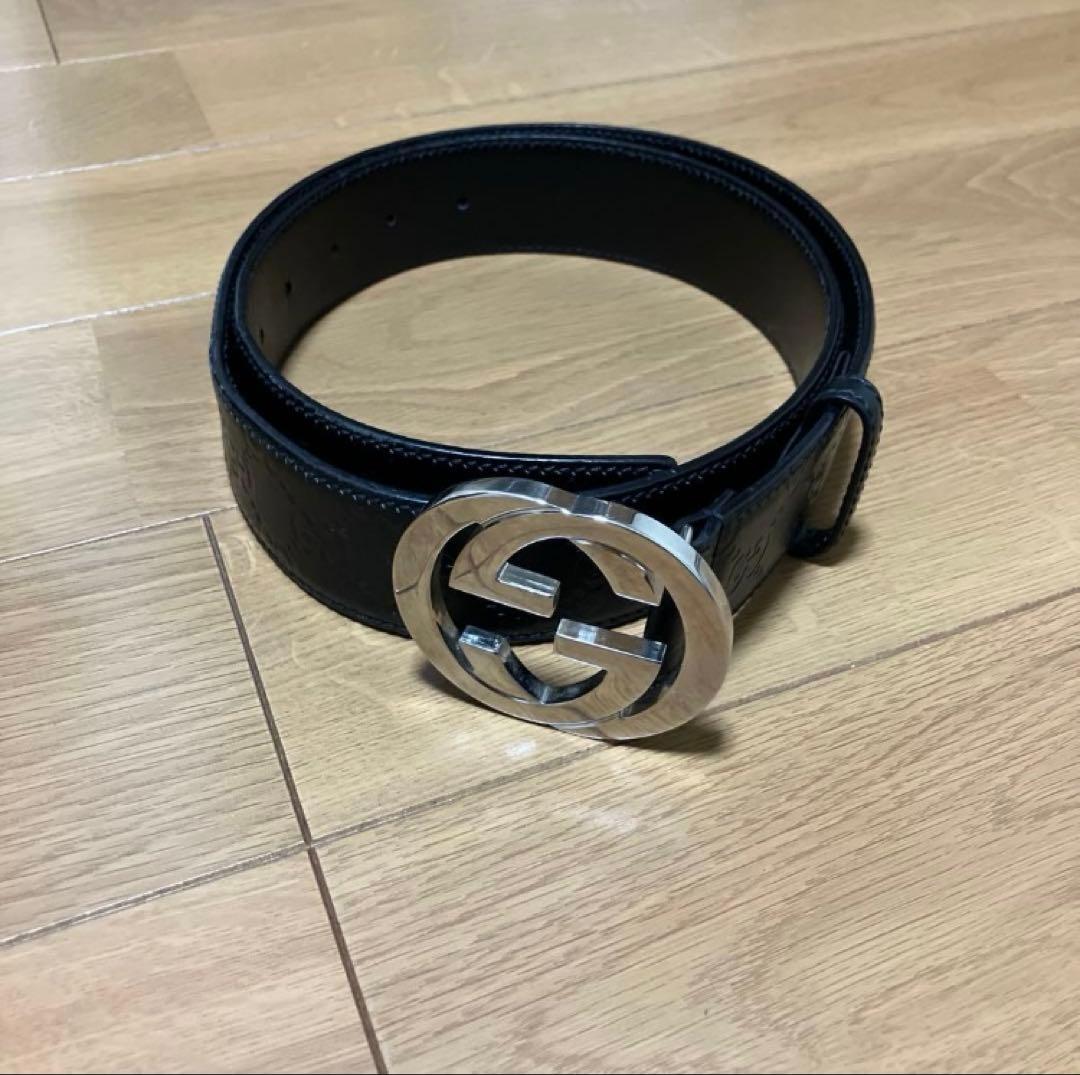 GUCCI グッチ　ベルト　ブラック　105センチ