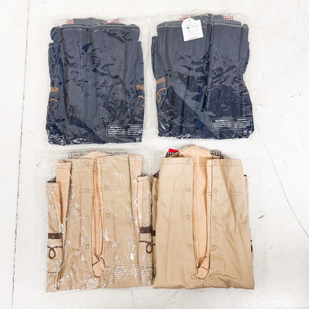 な*ん様 K9111 ミキハウス オーバーオール 4枚 セット 90サイズ