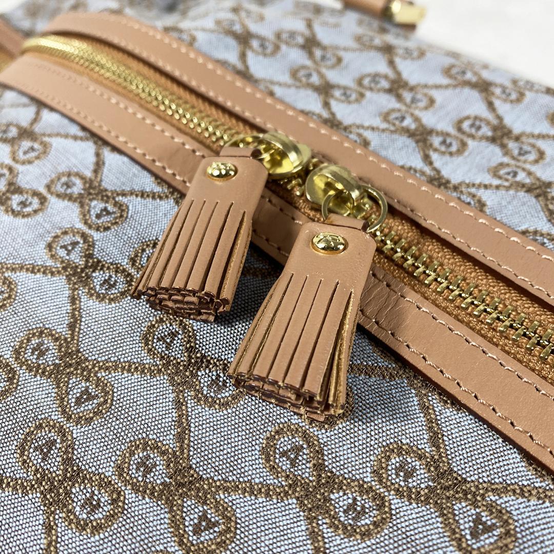 【美品】アニヤハインドマーチ リボン柄 ボストンバッグ 旅行カバン 総柄