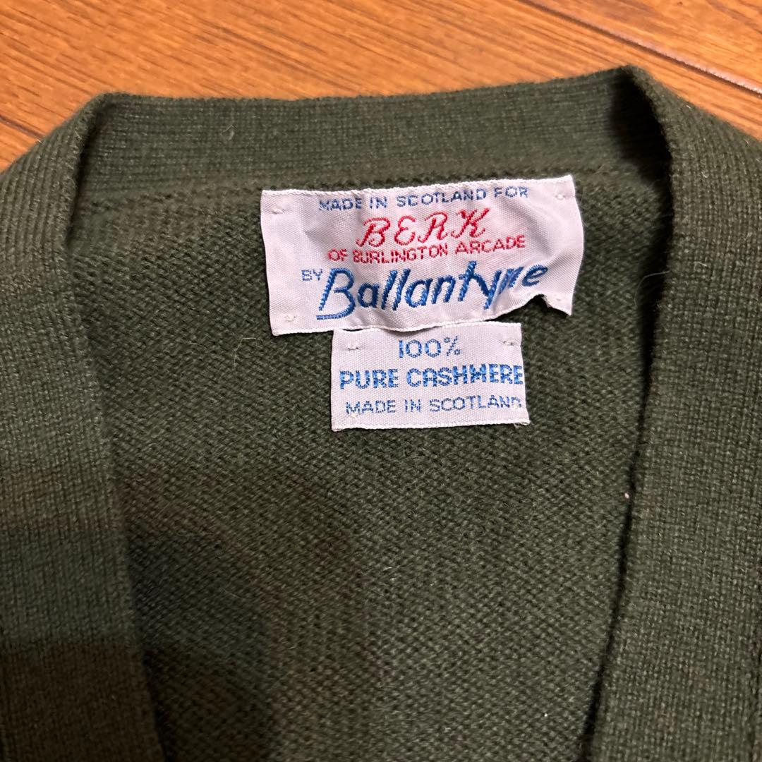 バランタイン　カシミヤ　100%カシミヤ カーディガン