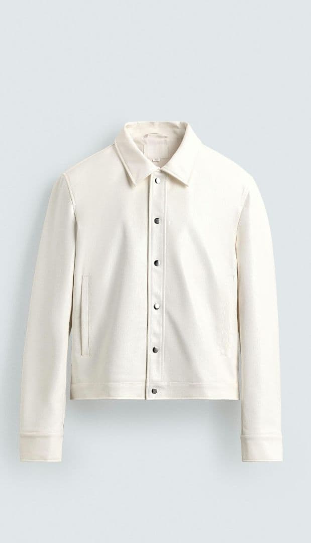 zara　ホワイトレザージャケット　完売品