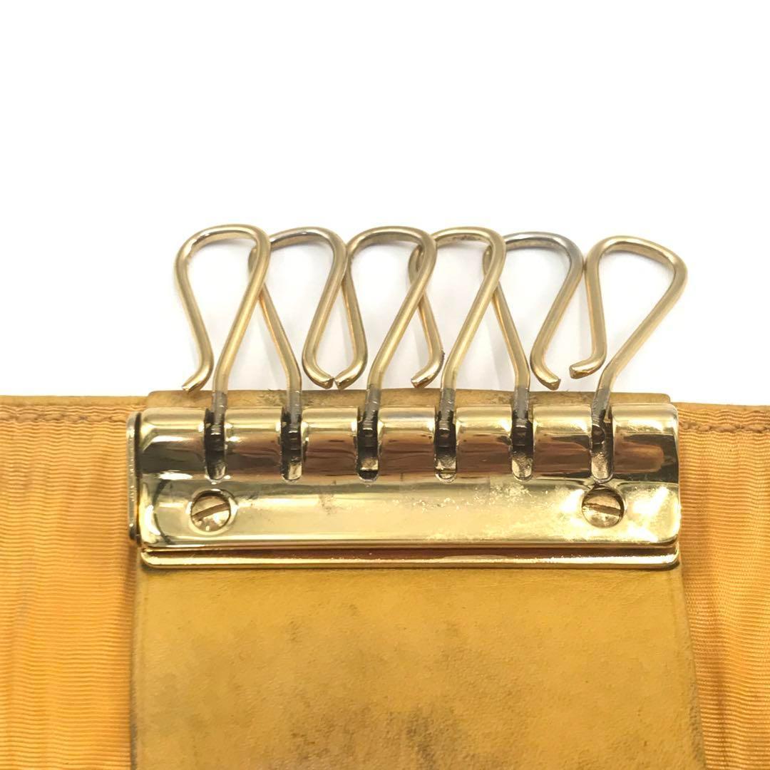 CHANEL シャネル ココマーク キャビアスキン イエロー 6連 キーケース