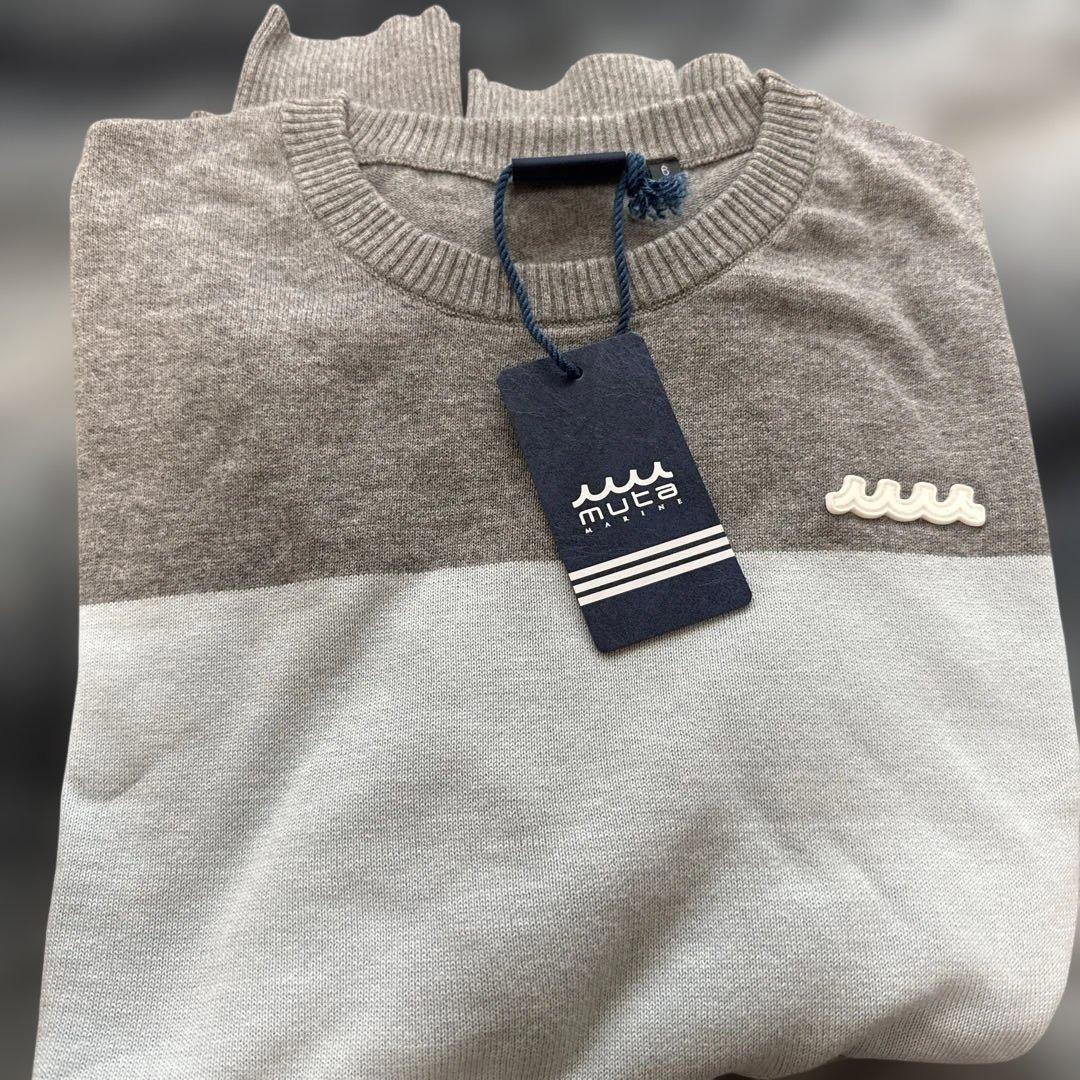 muta クルーネックニット サイズ6 グレー・水色