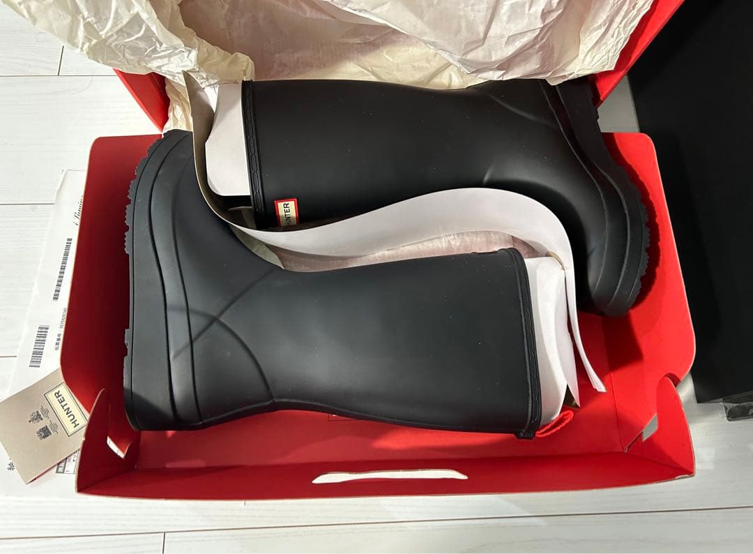 HUNTER オリジナルぺレイブーツ　トール5BLK