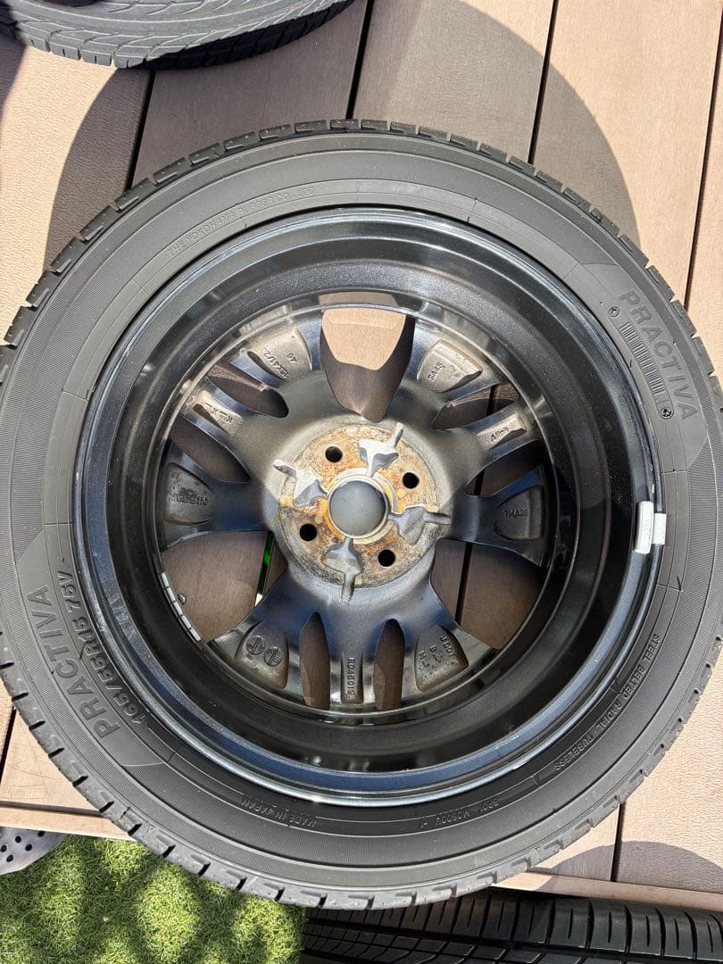 三菱 EKクロス 純正アルミホイール 溝ありタイヤ2024年 4本セット