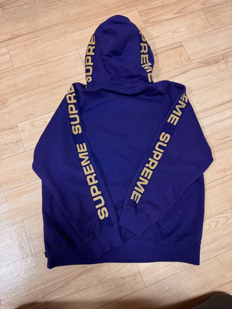 SUPREME パープル フード付きパーカー