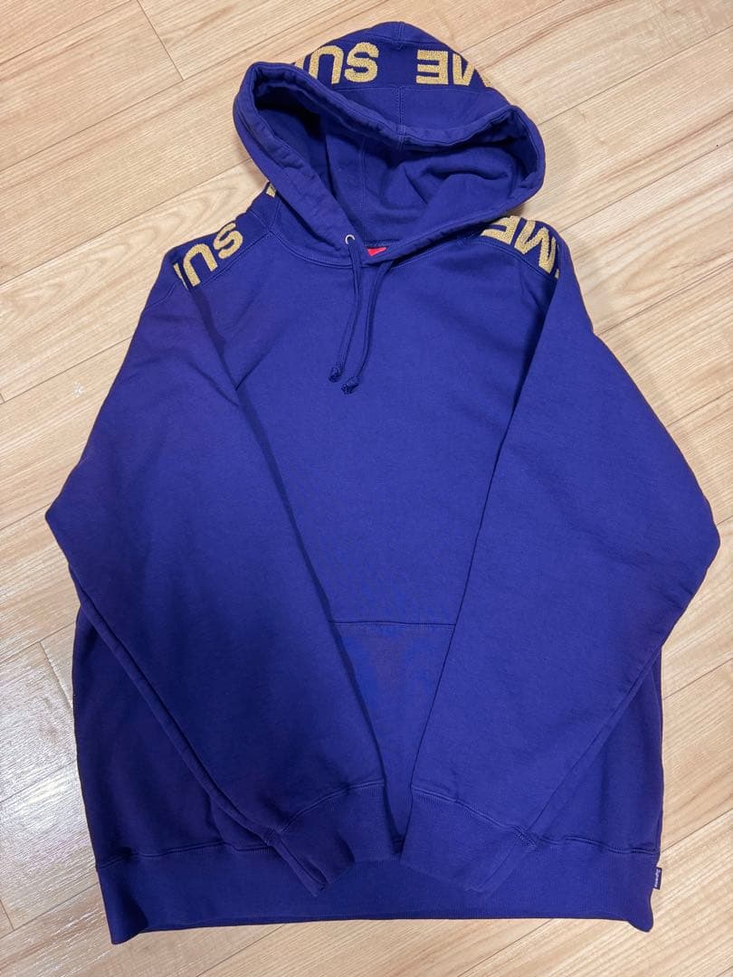 SUPREME パープル フード付きパーカー