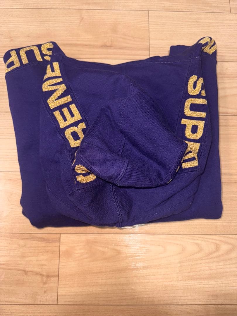 SUPREME パープル フード付きパーカー