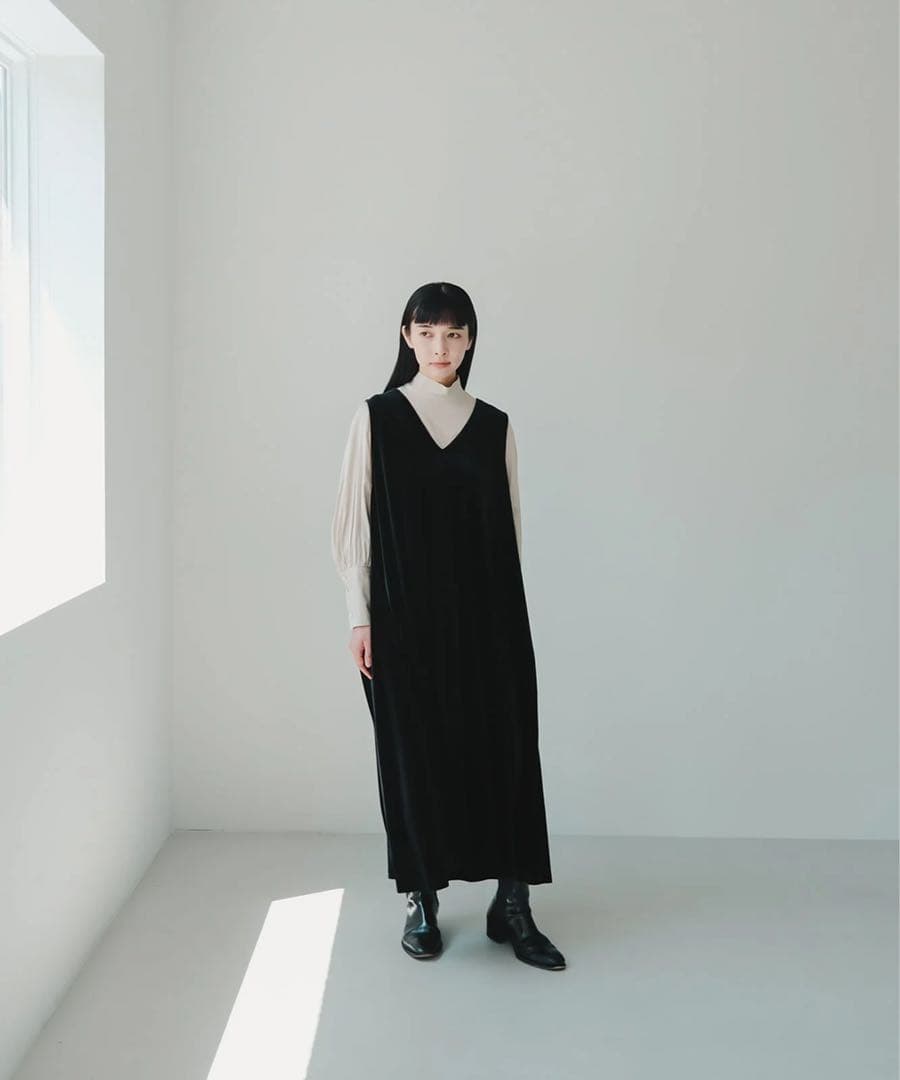 foufou THE DRESS #16 サイズ1 ノースリーブベロアワンピース