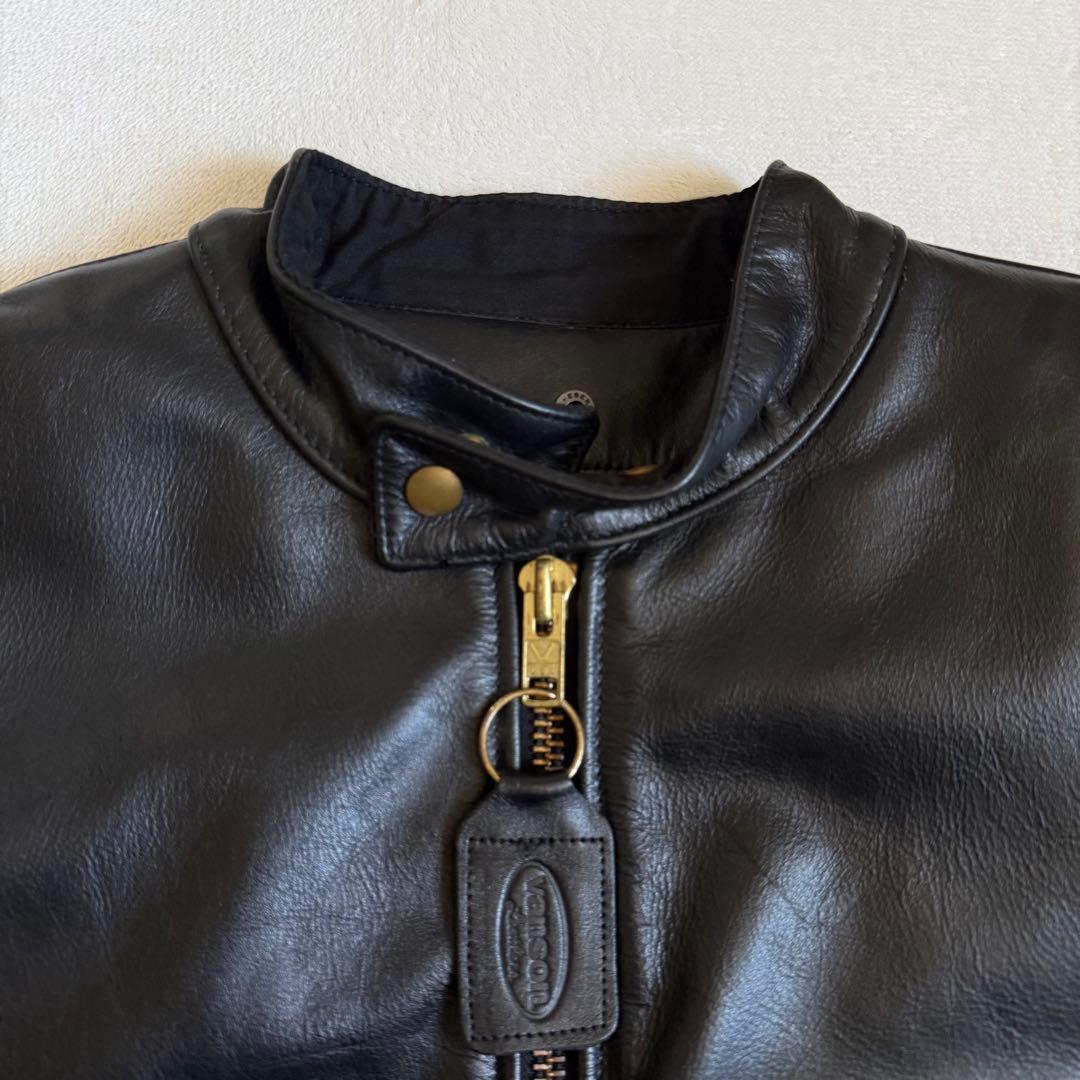 VANSON ライナー付き レザージャケット TYPE B ブラック 46