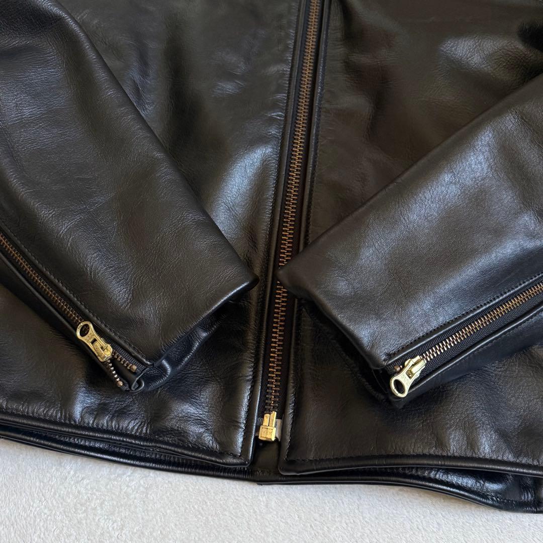 VANSON ライナー付き レザージャケット TYPE B ブラック 46