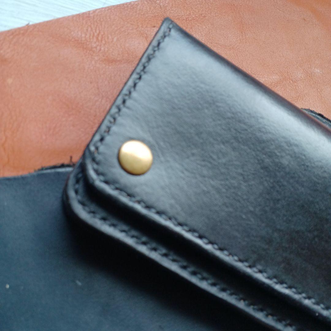 姫路レザー　トラッカーウォレット　ロング　茶芯　ハンドメイド