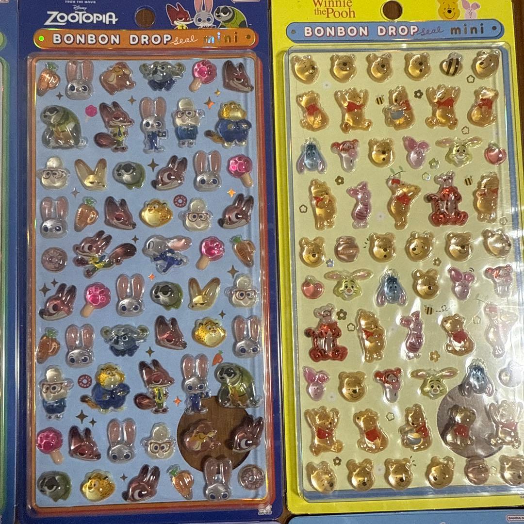 【正規品】ボンボンドロップシール　ミニ　ディズニー　 全8種　コンプリート