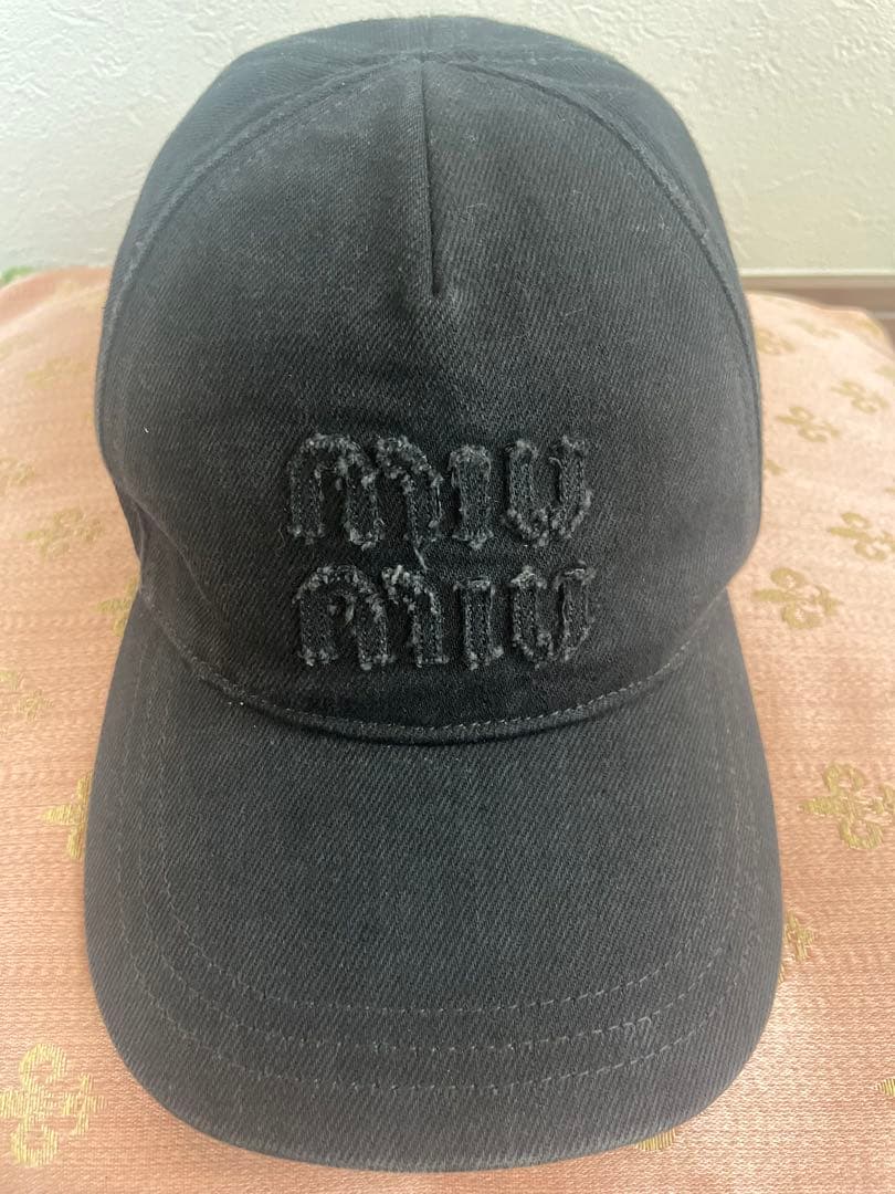 miumiu デニム ベースボールキャップ