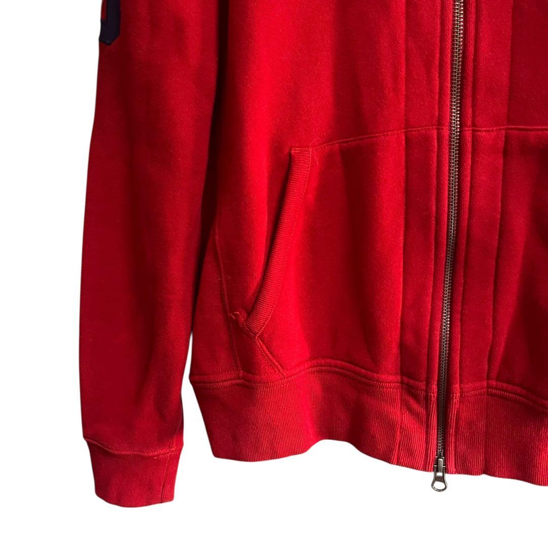 ポロラルフローレン ダブルジップパーカー ビッグポニー フルジップ レッド 美品