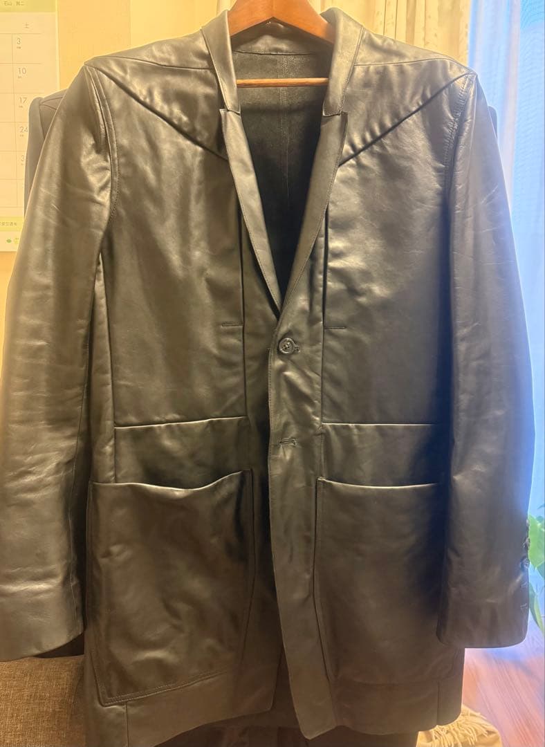 リックオウエンス　レザージャケット　24ss