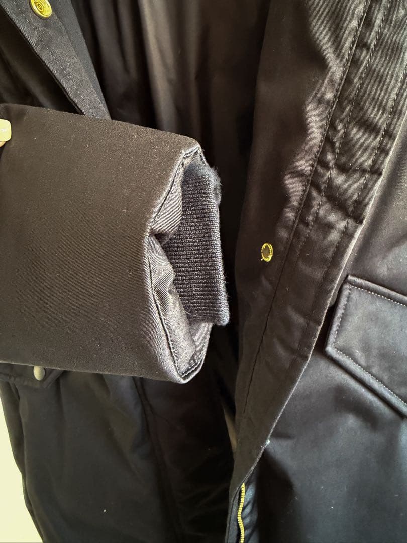 WOOLRICH ダウンジャケット S ブラック ラビットファー