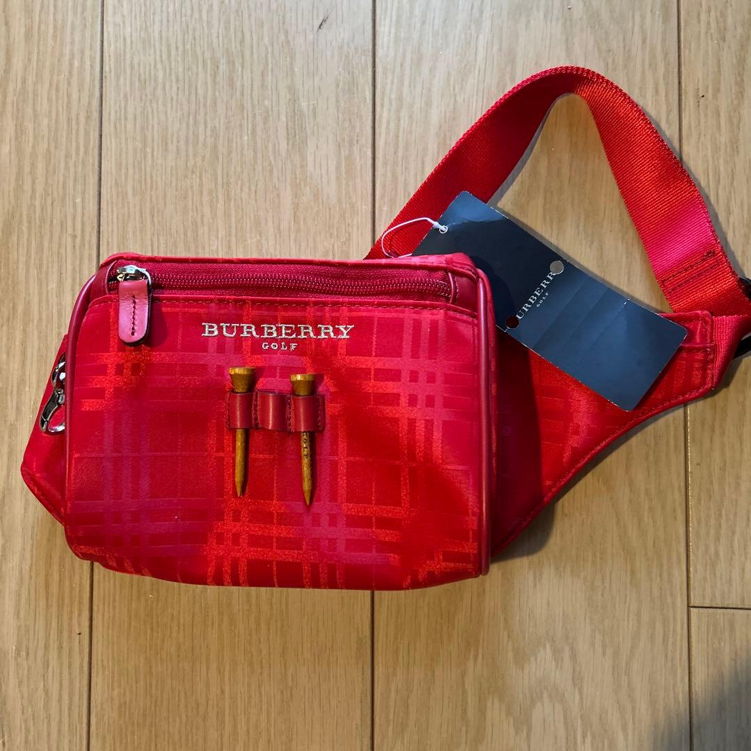 新品！値下げ！BURBERRY GOLF ボディバッグ レッド
