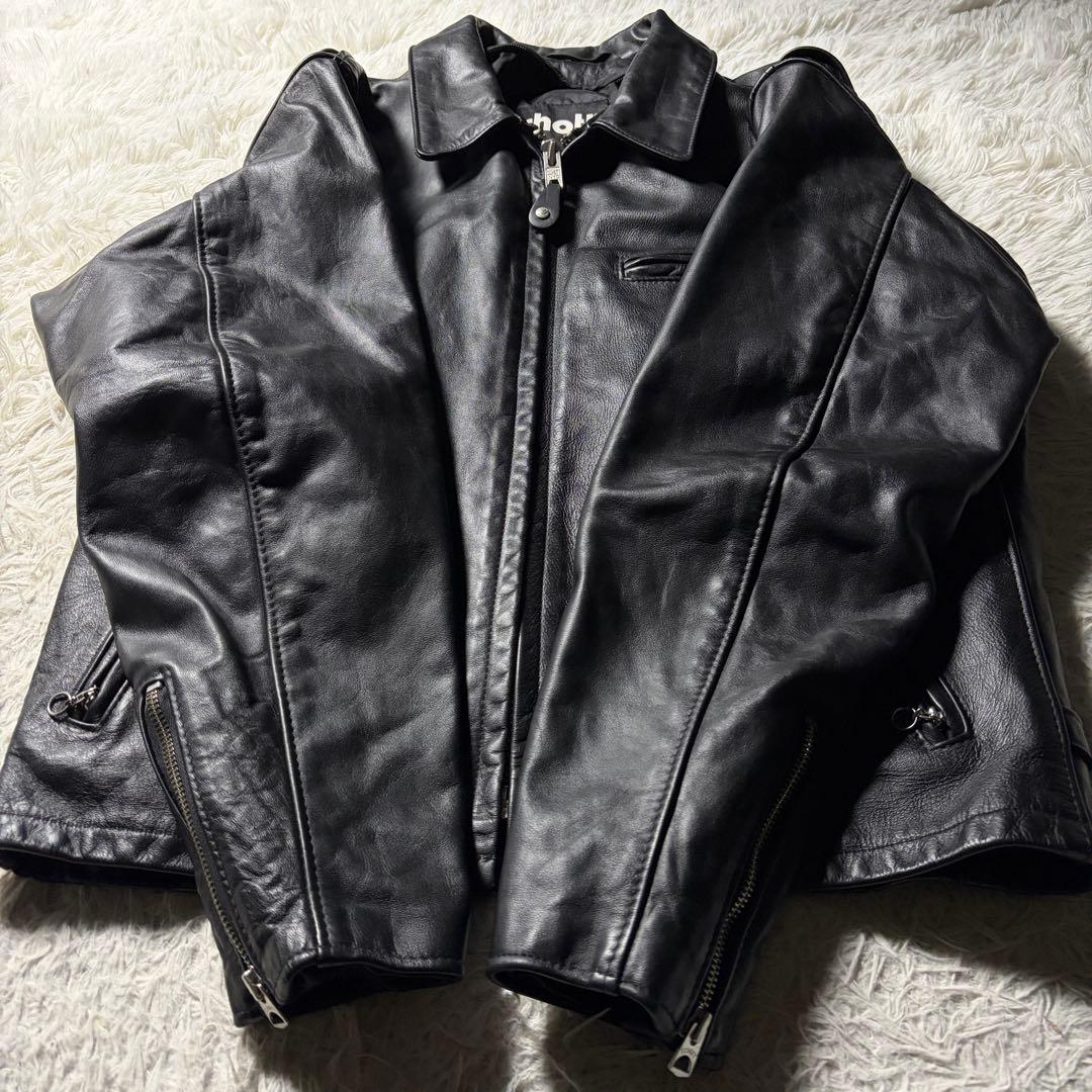 【米国製/現行】schott ライダースジャケット 643 本革　ブラック　42