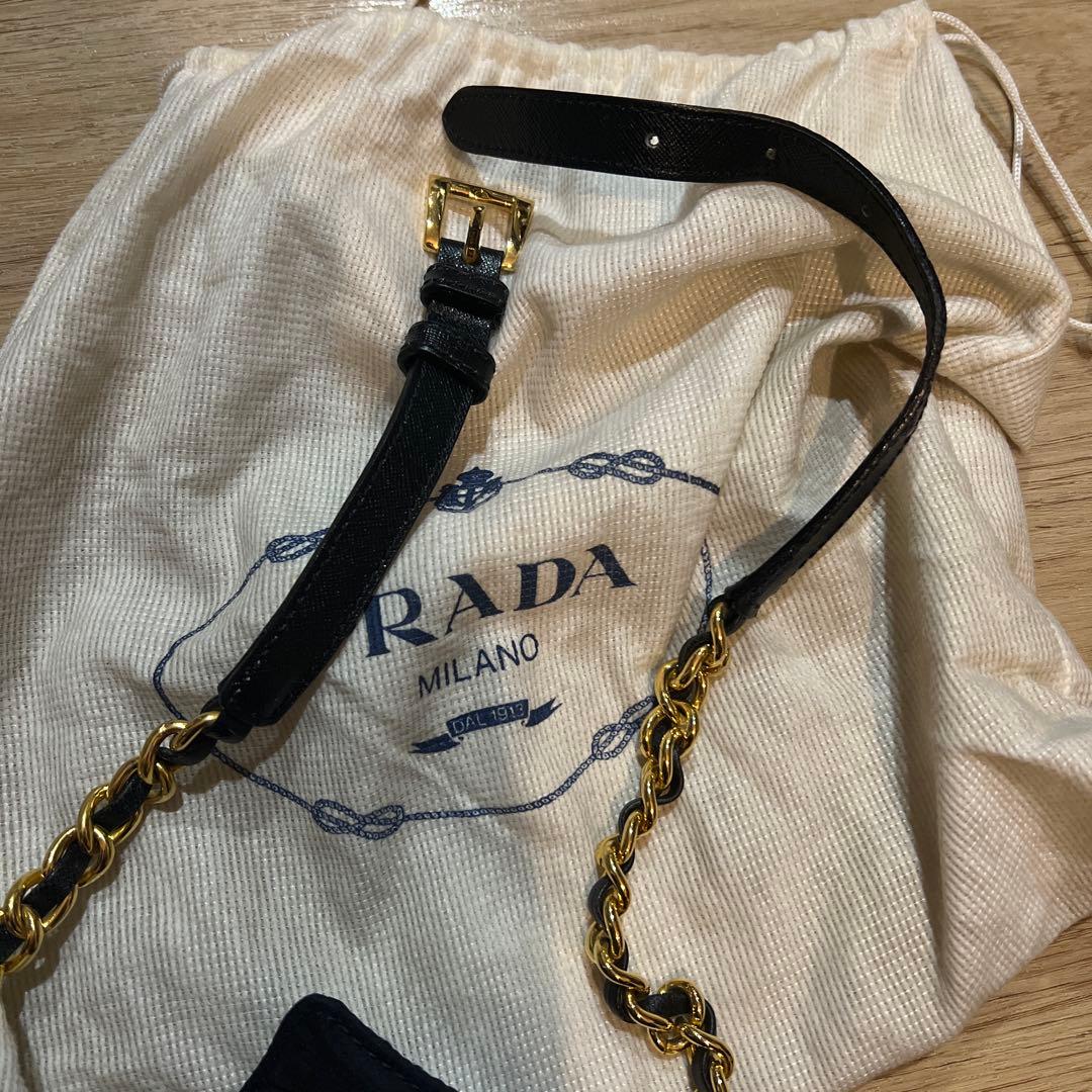 PRADA キルティングナイロン ウエストポーチ