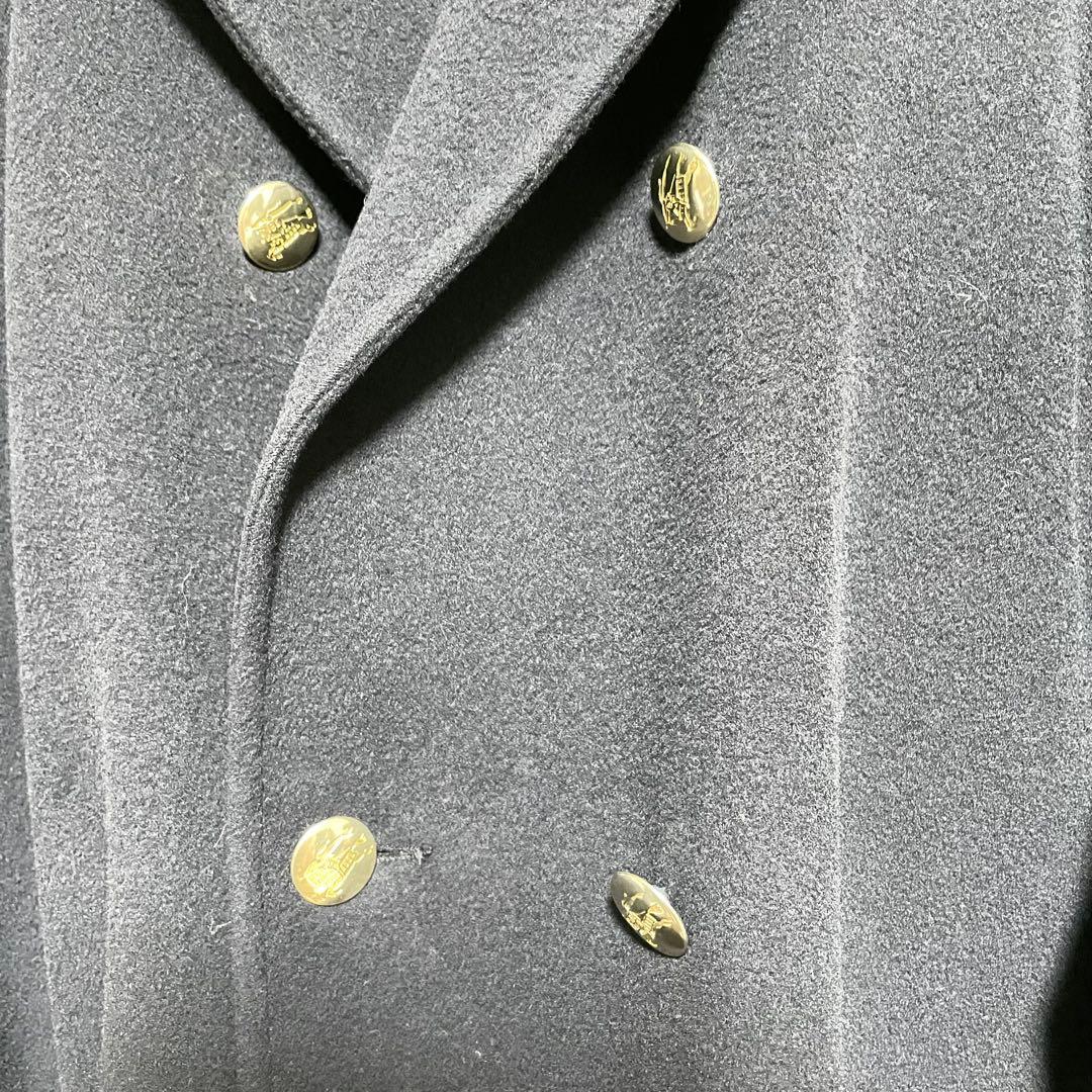 Burberry チェスター　ダブル　レディース　コート　金ボタン　ネイビー
