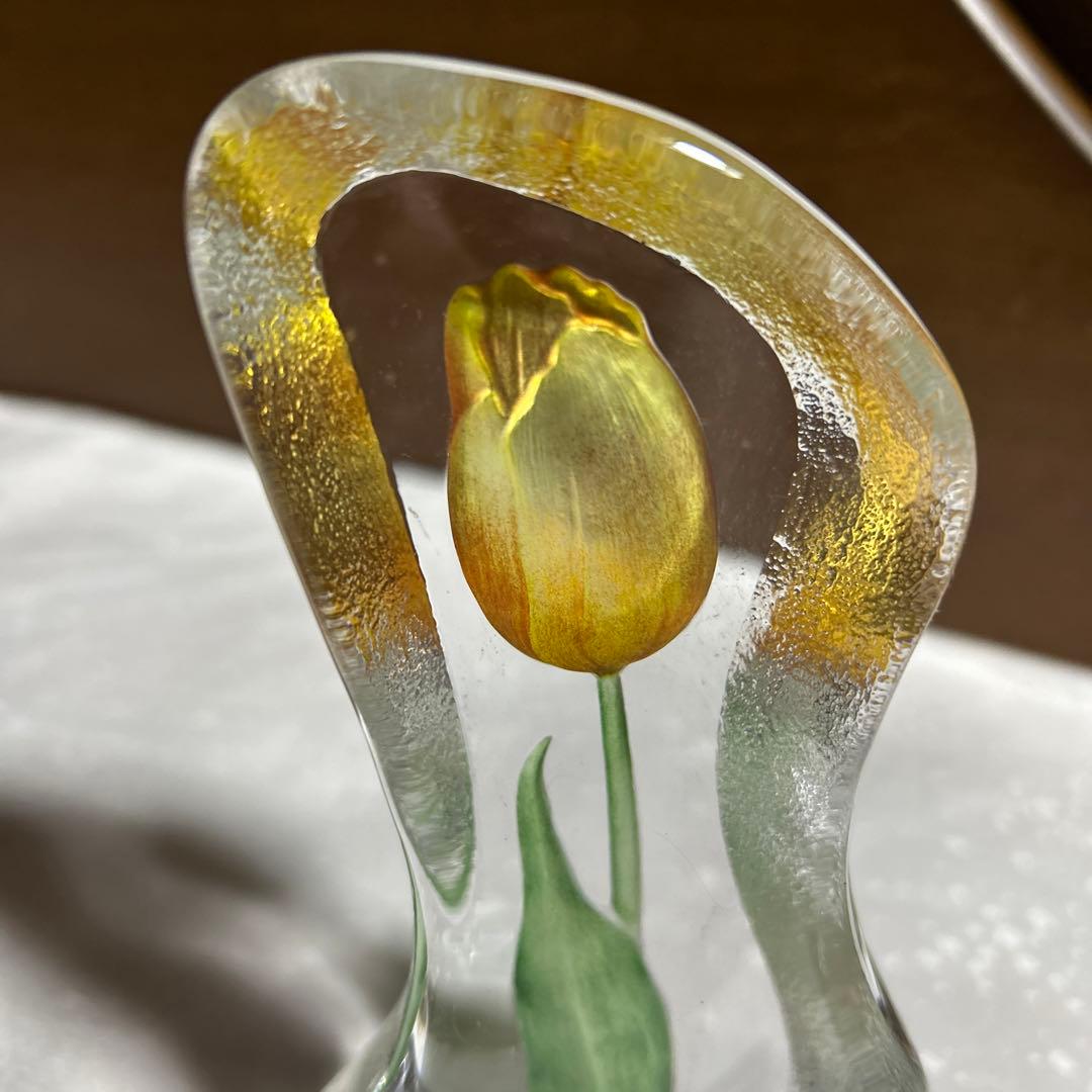 お値下げ　Mats Jonasson チューリップデザイン ガラス