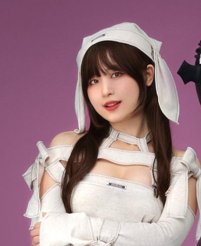 M企画ふわふわ真っ白ワンピース＋うさぎ耳帽子