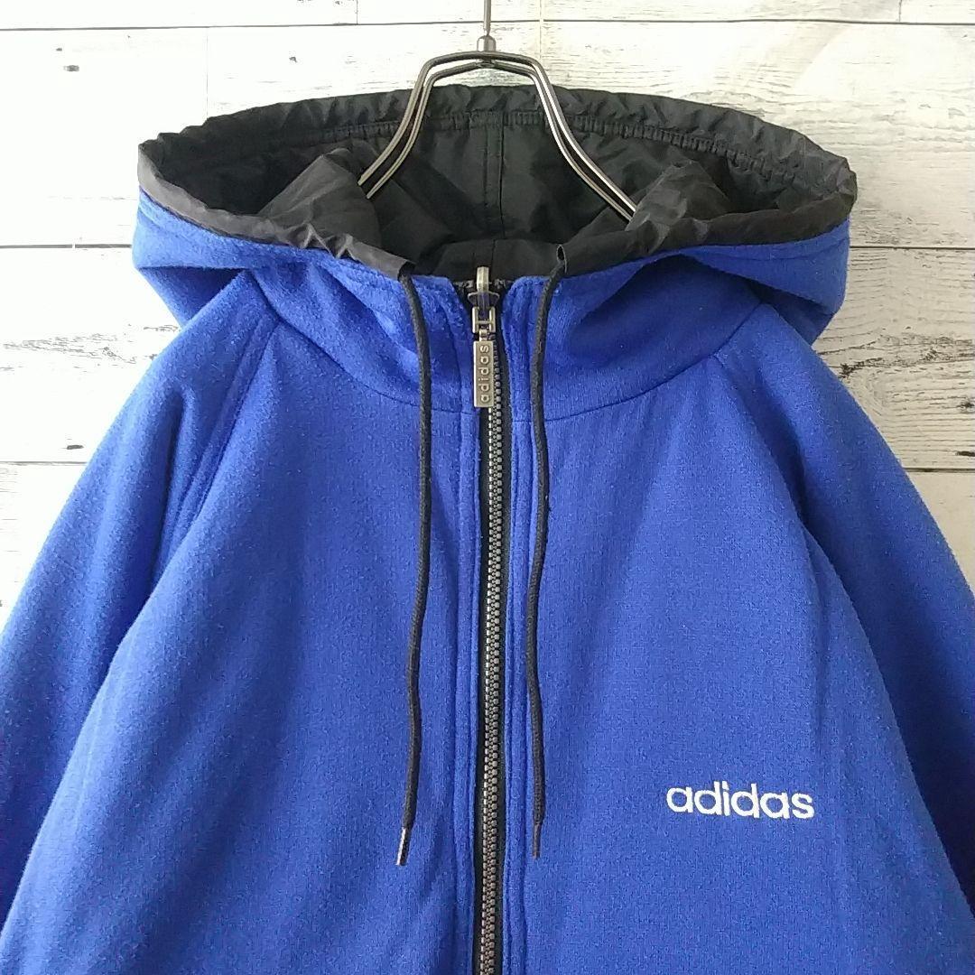 激レア☆80s アディダス 両面刺繍ロゴ リバーシブル 中綿 ジャケット L