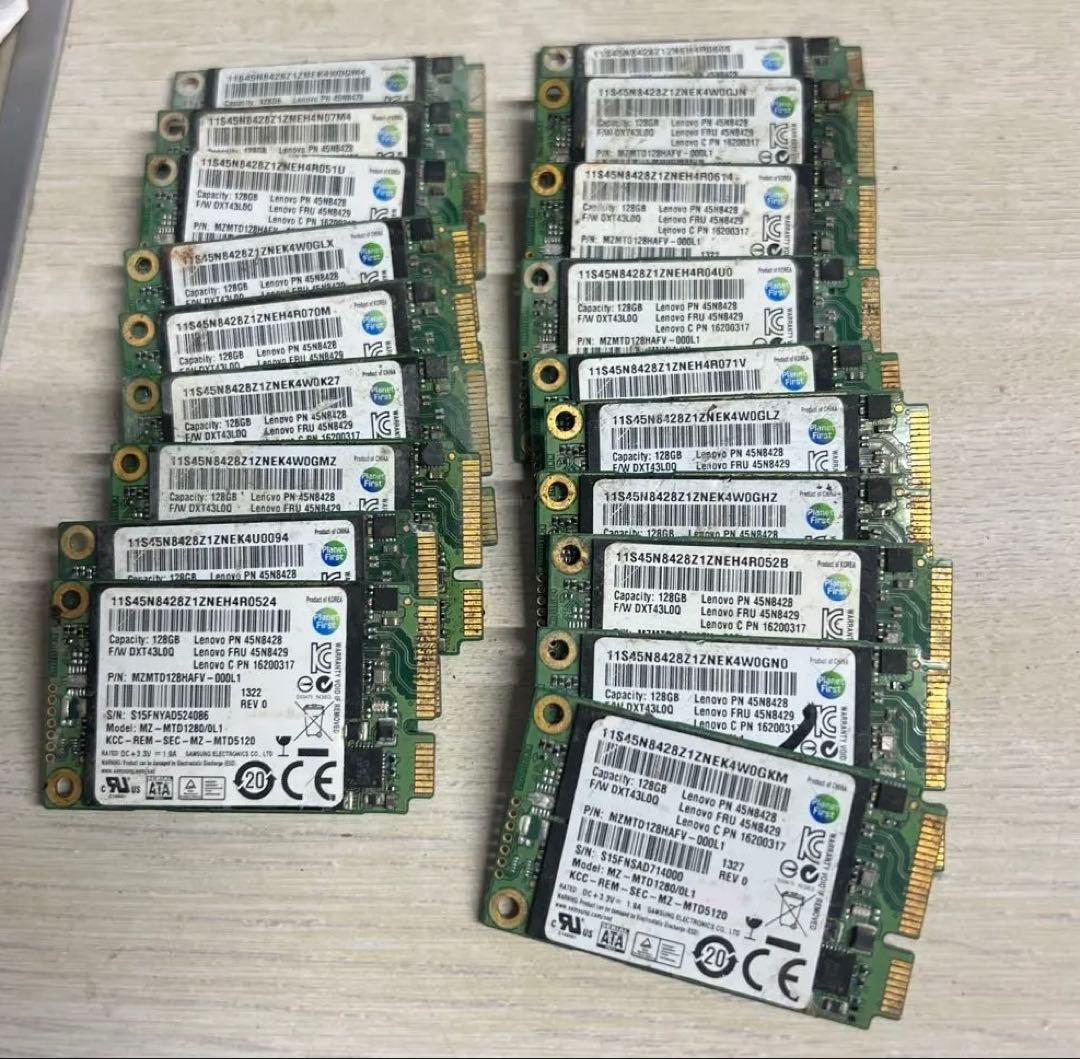 mSATA SSD 128GB サムスン製19枚セットジャンク品