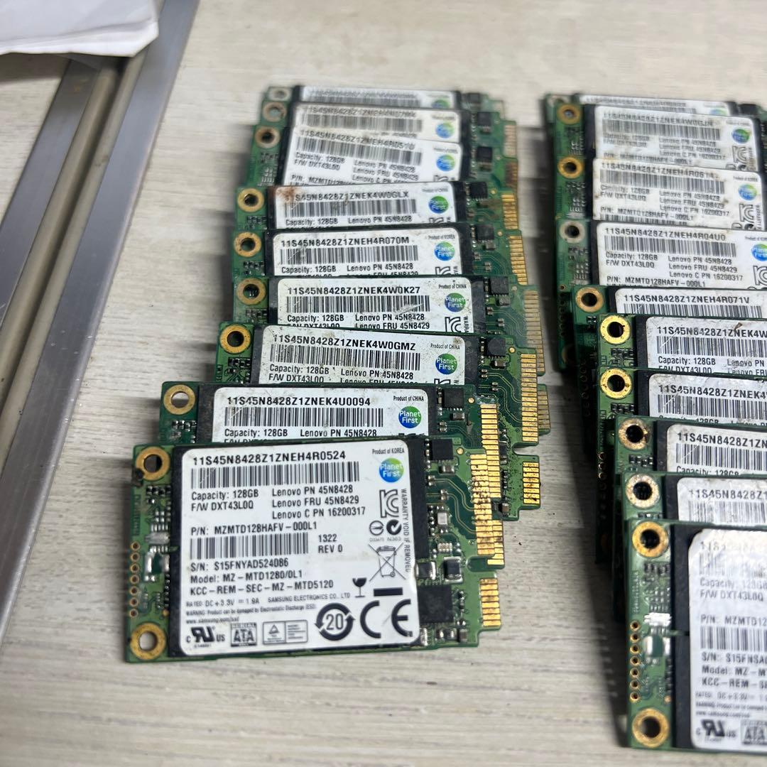mSATA SSD 128GB サムスン製19枚セットジャンク品