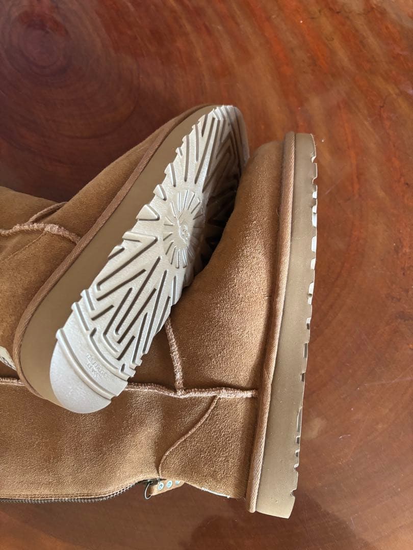 UGG ベージュ ムートンブーツ ファスナー付き