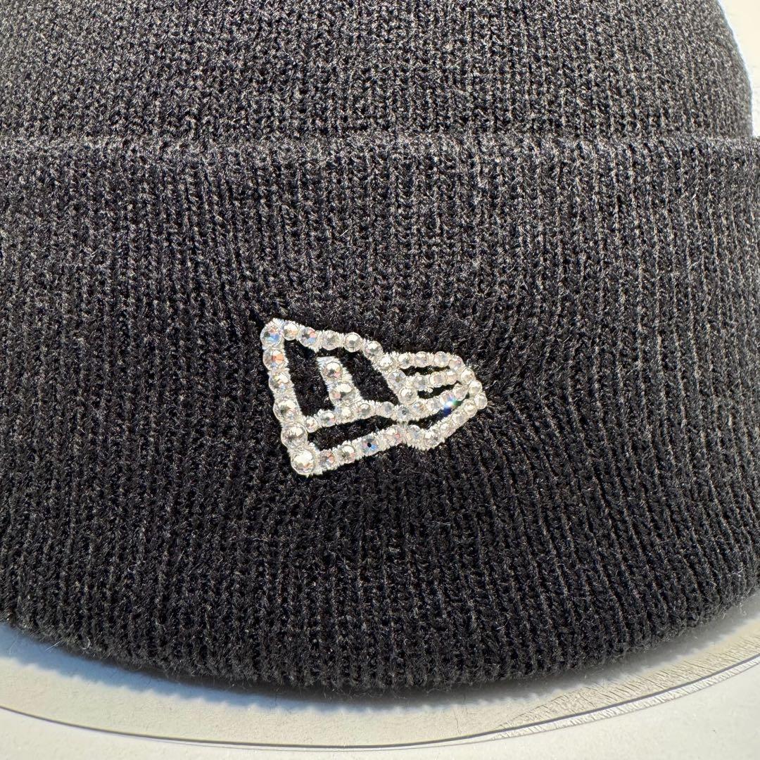 NEW ERA ニット帽　スワロフスキー　デコキャップ　 NY デコビーニー