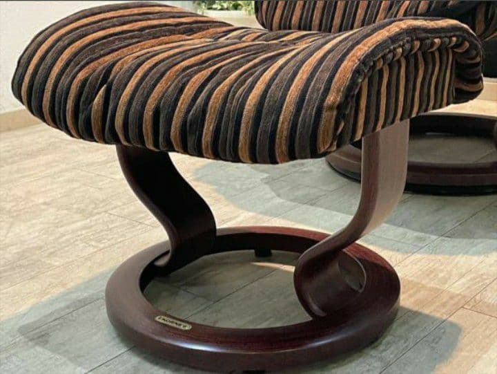 引き取り限定 エコーネス パーソナルチェアー 北欧家具 オットマン付き