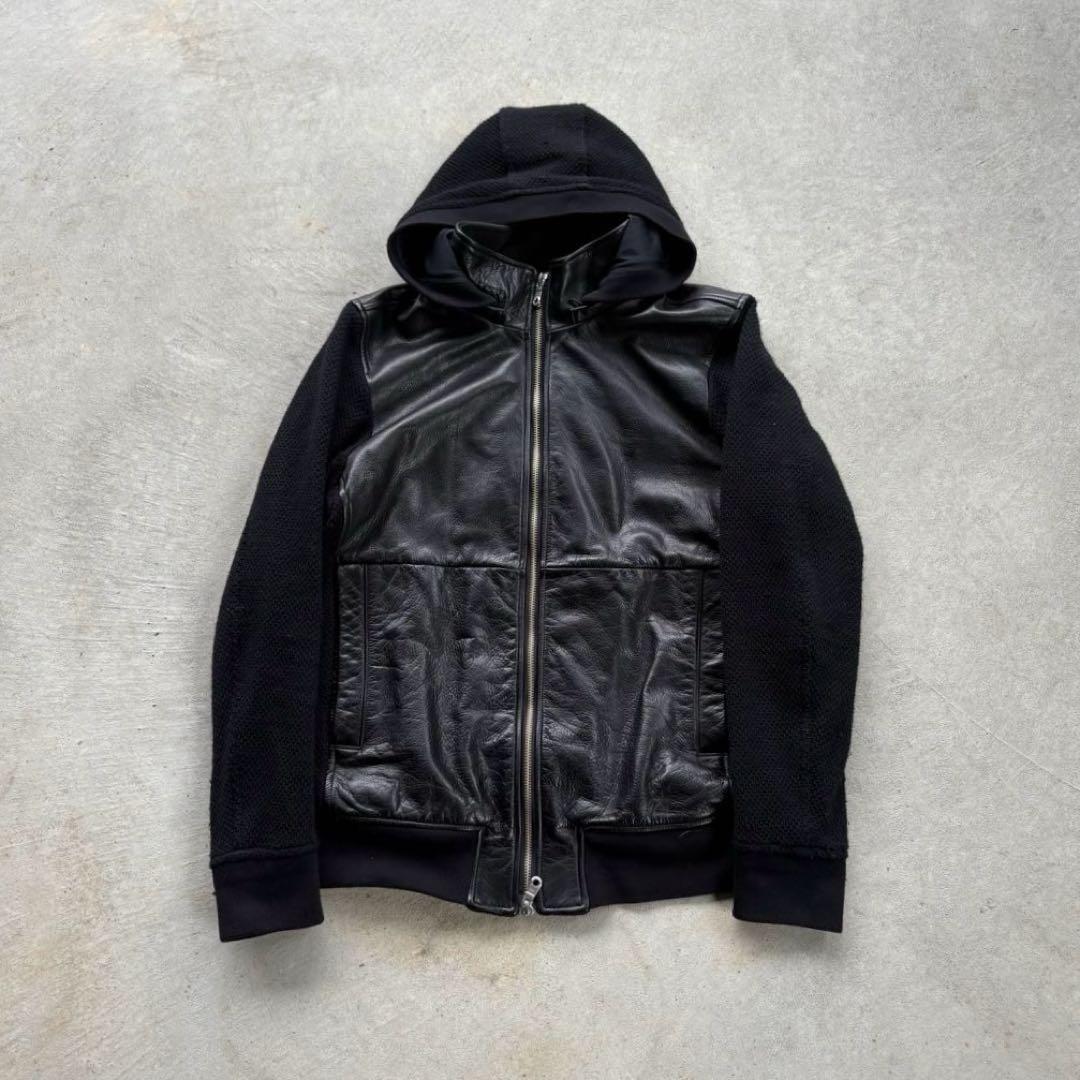 トップス - Archive double zip hoodie leather mode