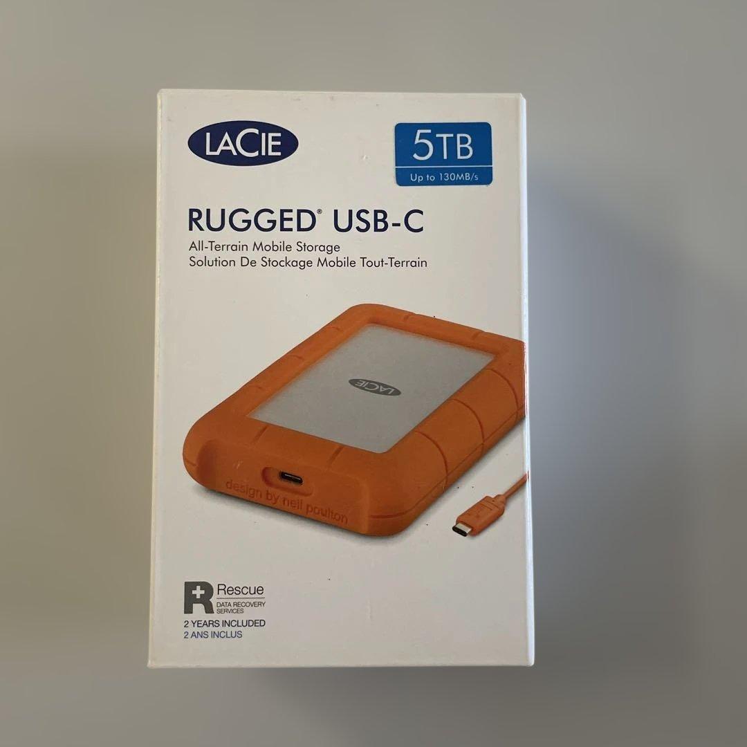 LaCie 外付けHDD 5TB Rugged USB-C