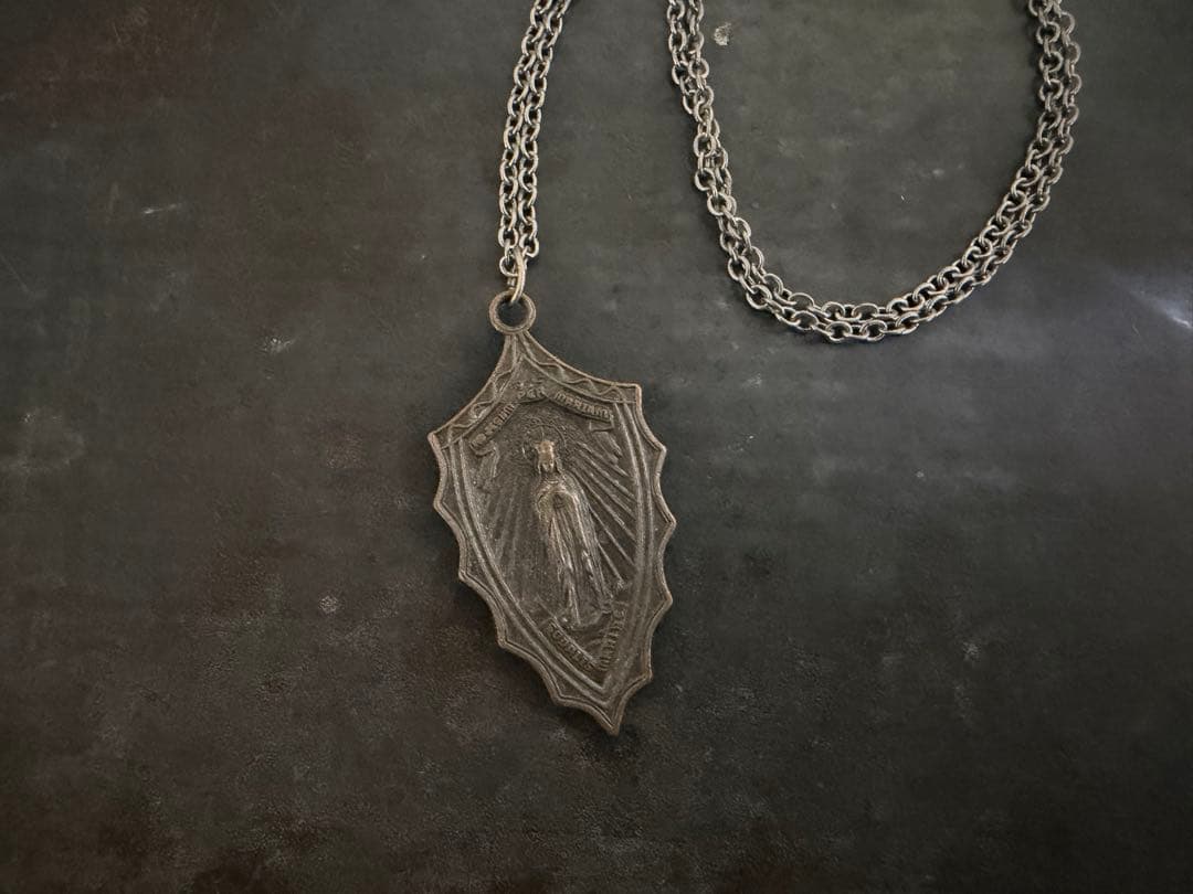 希少　ヴィンテージ　ネックレス　アンティーク　アメリカ　メダイ　ロザリオ