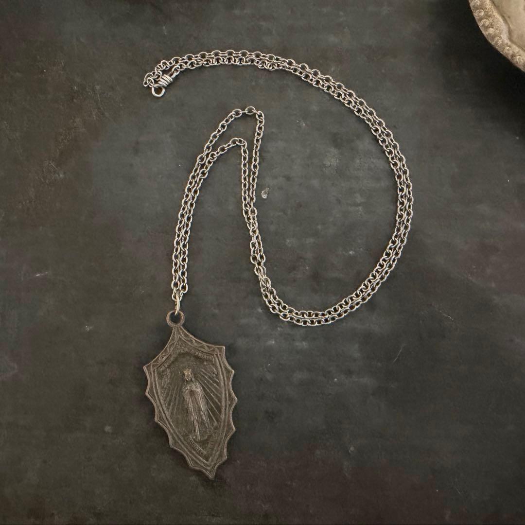 希少　ヴィンテージ　ネックレス　アンティーク　アメリカ　メダイ　ロザリオ