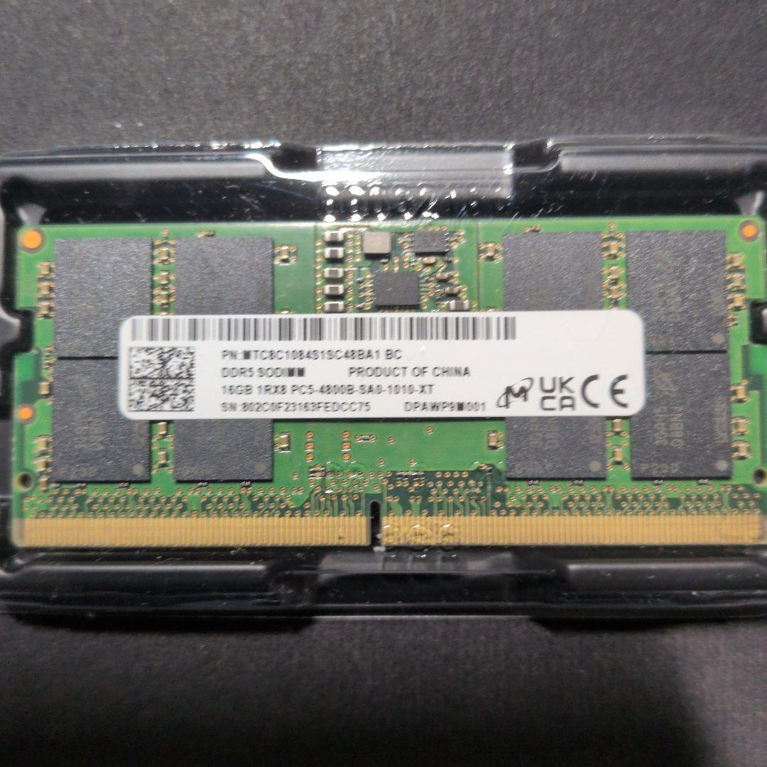 DDR5-4800 SODIMM 16GBx2枚 32GB ノート用メモリ