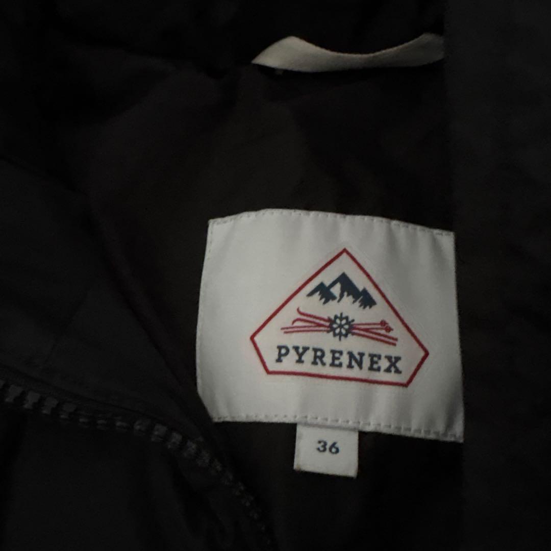 超美品！！PYRENEX フード付きブラックダウンジャケット 36